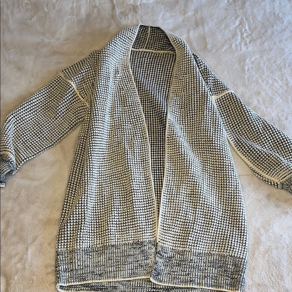 Cozy Black and White Knit Sweater